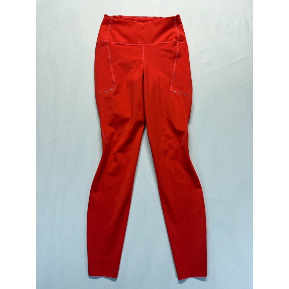 Nike Swift Dri Fit Running Ankle‎ Leggings Womens XS Orange Stretch Yoga Workout